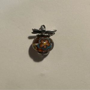 Retired James Avery Dragonfly Art Glass Charm/Finial